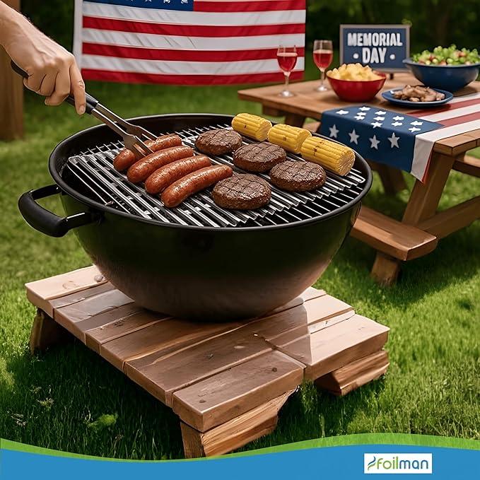 Clean Grill BBQ Disposable Aluminum Liners | 12 x 20 inch/Disposable Grill Grates - 8-Pack & 12-Pack (8)