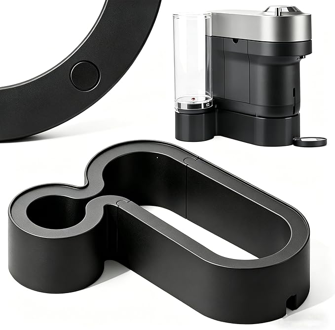 Riser Stand for Nespresso Vertuo Pop+, 2.5inch Height Elevation Stand, 3D Printed Coffee Machine Base, Compatible with Standard and Deluxe Models, Fits YETI 20 oz & Contigo 16 oz Mugs (Black)