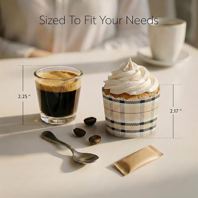Restaurantware Baking Cups 200 Pack of 6 oz Paper Cupcake Liners Greaseproof Scalloped Oven-Safe Elegant Dessert Muffin Cups Disposable for Parties