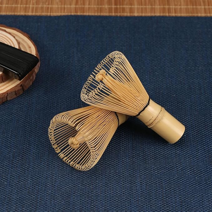 2-Pack Handcrafted Matcha Whisk, Bamboo Whisk for Matcha Tea, Natural Bamboo Chasen, 100-Prong Chasen, Macha Whisks Brush Match Accessories Wisk Mixer Whisker for Making Ceremonial Macha Tea