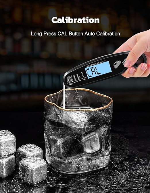 Instant Read Meat Thermometer Digital for Cooking & Grilling with Dual Probe, Big Backlit & Calibration, Food Thermometer for Grill, Smoker, BBQ, Oven, Oil Fry, Outdoor Kitchen Appliances