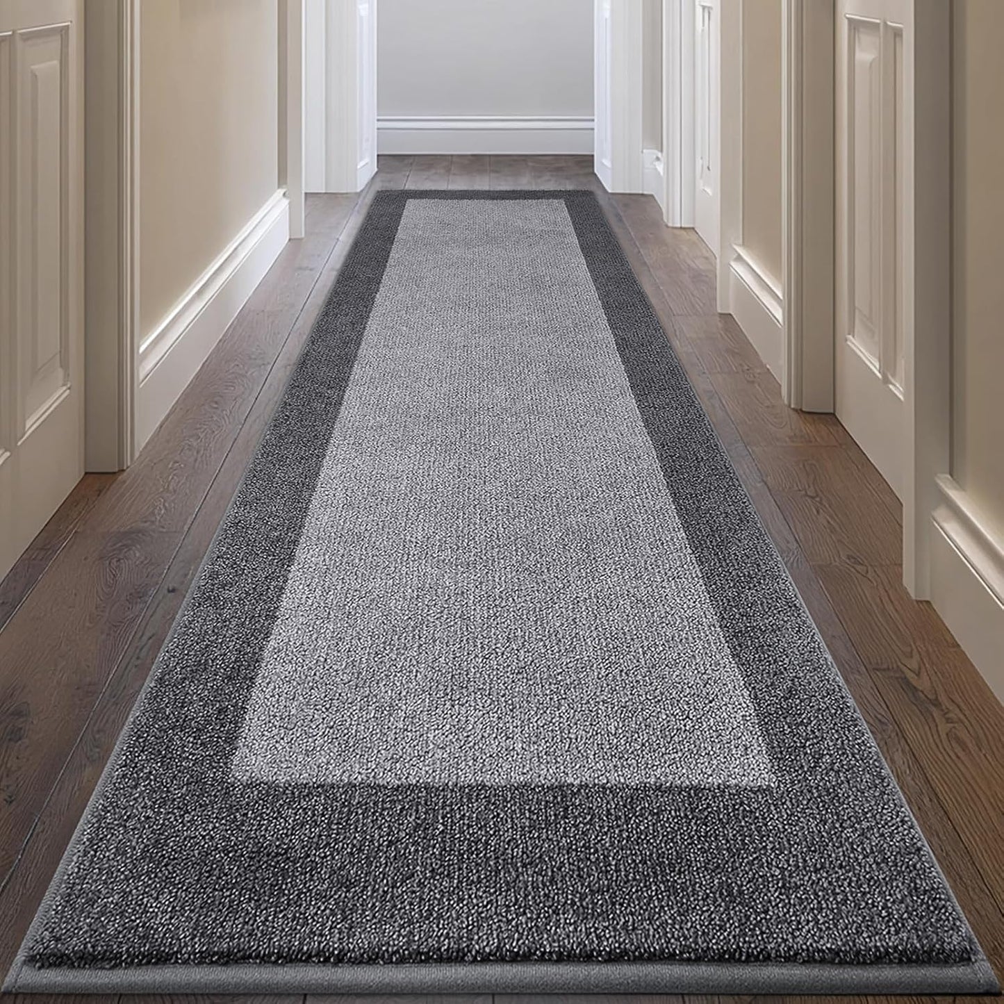 Machine Washable Runner Rug 32" x 96", Non Slip Kitchen Mat for Floor, Absorbent Entryway Rug for Kitchen, Bedroom, Living Room, Hallway, Door (Roll Packing)