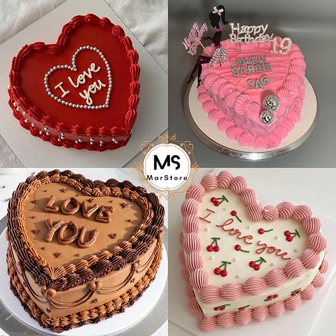 Heart Shaped Cake Pans 8 Inch – 1 PCS Nonstick Silicone Heart Cake Pan for Baking, Oven & Microwave Safe Molds – Durable, Easy-Clean Matte Surface - Grade Novelty Shaped Cake Pans (Grey)