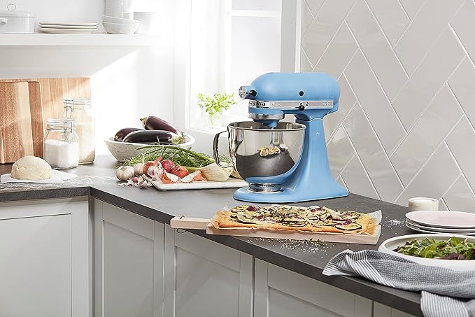 KitchenAid Artisan Series 5 Quart Tilt Head Stand Mixer with Pouring Shield KSM150PS, Blue Velvet