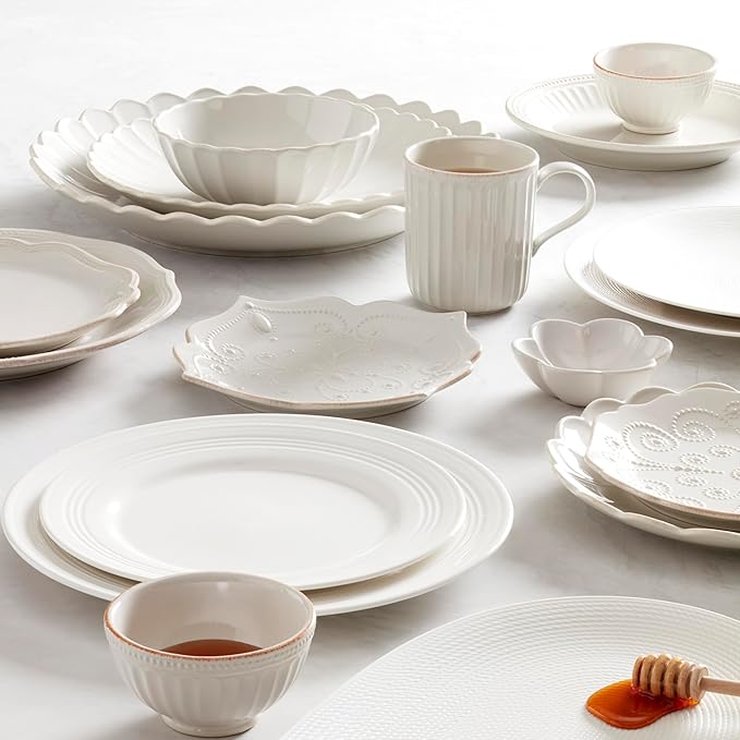 Lenox 829072 French Perle White 4-Piece Assorted Dessert Plate Set