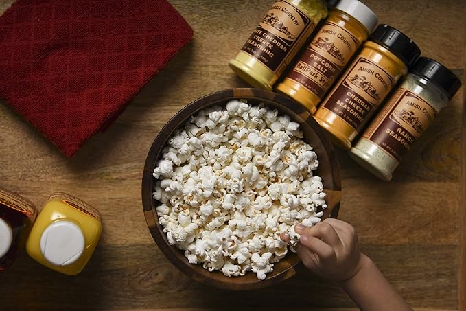 Amish Country Popcorn | 8-4 oz Bags | Air Pop Variety Sampler | Popcorn Kernels and Variety Topping Bundle | Old Fashioned, Non-GMO and Gluten Free