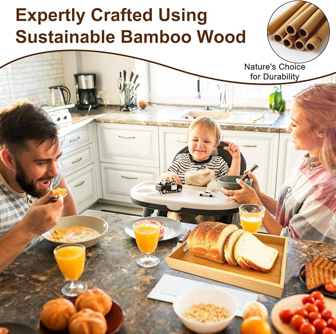 Bread Slicer for Homemade Bread, Bamboo Bread Slicing Guide Adjustable Width, Foldable and Compact Cutting Guide with Crumb Tray for Cakes, Bagels, Loaves, Kitchen Gadgets & Gifts (Knife Not Included)