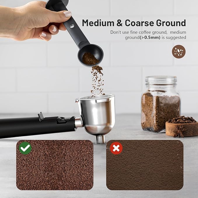 KEENSTAR 3.5Bar Espresso Machine with Milk Frother, 800W Compact Espresso and Cappuccino Machine with Preheating Function, 4 Cup Espresso Maker for Cappuccino or Latte, Gift for Coffee Lover Update