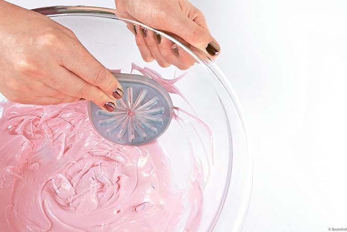 Whisk Wiper® - Wipe a Whisk Easily - Multipurpose Kitchen Tool, Made In USA - Includes 11" Stainless-Steel Whisk - Cool Baking Gadget, A Great Gift For Men and Women (Color: Aquamarine)