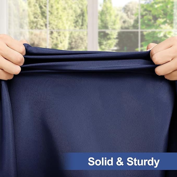 homing Rectangle Table Cloth Cover, Waterproof Polyester Elastic Fitted Tablecloth, Fits for 4 Foot Folding Tables, Washable Table Protector for Picnic, Camping, Outdoor (Navy Blue, 24" x 48")