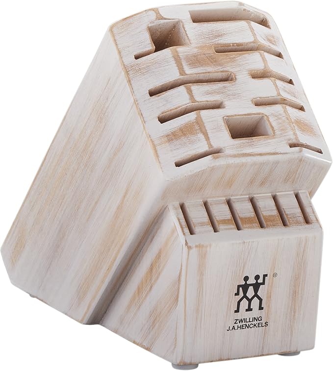 ZWILLING Pro 7-pc Knife Block Set - Rustic White