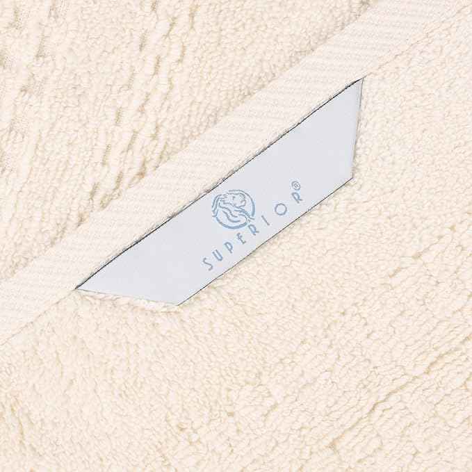 Superior Playa Zero Twist Cotton Medium Weight Towels, for Guest Bath, Bathroom, Shower, Spa, Plush, Quick Dry, Ultra-Soft Towels, Bath Essentials, Waffle Textured, 9 Piece Assorted Towel Set, Ivory
