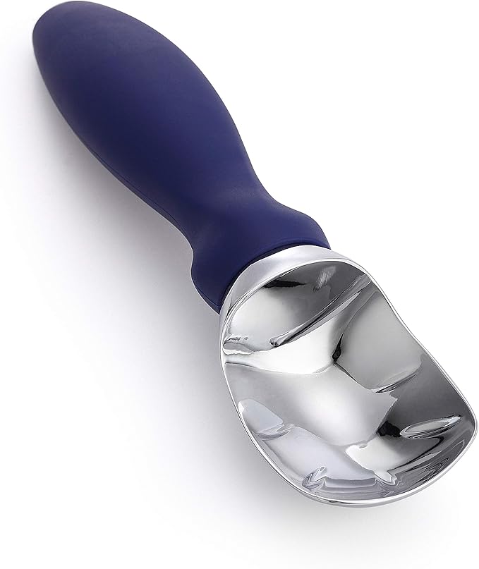 Spring Chef Ice Cream Scoop with Soft Grip Handle, Professional Heavy Duty Sturdy Scooper, Premium Kitchen Tool for Cookie Dough, Gelato, Sorbet, Sapphire