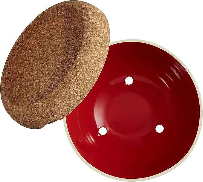 Emile Henry Deep Food Storage Bowl, 10.6 x 7.3in, Burgundy