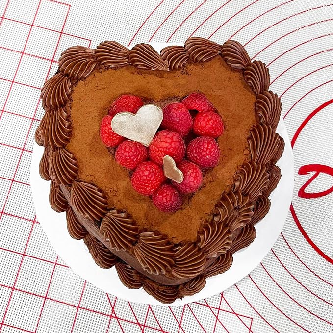 Fat Daddio's PHT-83 Anodized Aluminum Heart Cake Pan, 8 x 3 Inch