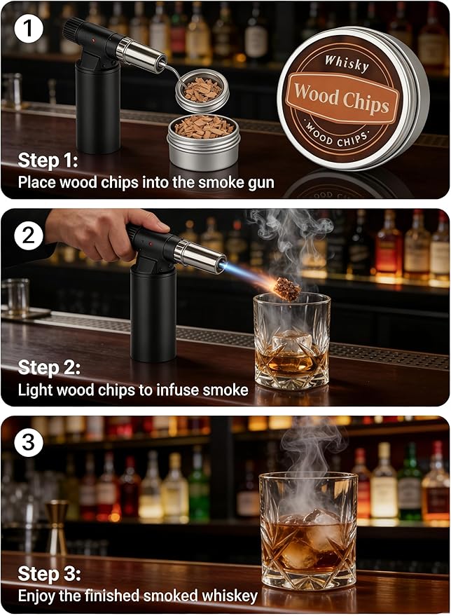 Cocktail Smoker Wood Chips for Whiskey Smoker Kit,Natural Drink Smoker Chips for Cocktails & Bourbon,10 Flavor Smoking Wood Chips Variety Pack,Apple Peach Pear Hickory Oak Cherry Mesquite Alder Beech