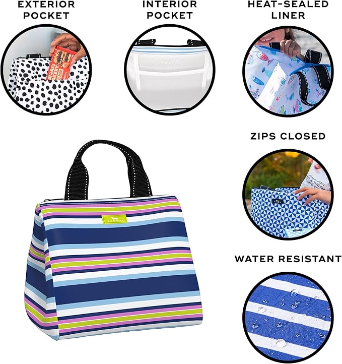 SCOUT Eloise Lunch Bag - Lightweight Insulated Soft Lunch Box, Opens Wide, Zips Closed, Interior Pocket, for Women, Work, Beach, Travel, Pool & Picnic