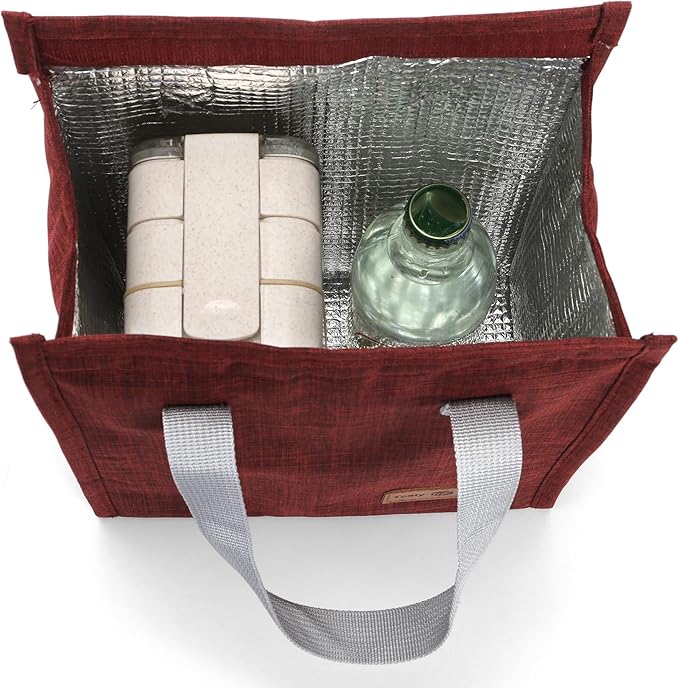 12 Pack Lunch Bag for Men & Women, Reusable Insulated Lunch Tote Bags, Waterproof Cooler Lunch Bag, Leak-Proof Portable Lunchbox with Large Capacity for School Office Picnic Travel, 4 Color