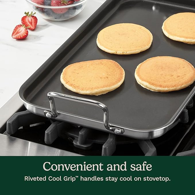 Cuisinart Griddle Skillet, Nonstick Double Burner, 10x18-Inch, MCP45-25NSP1