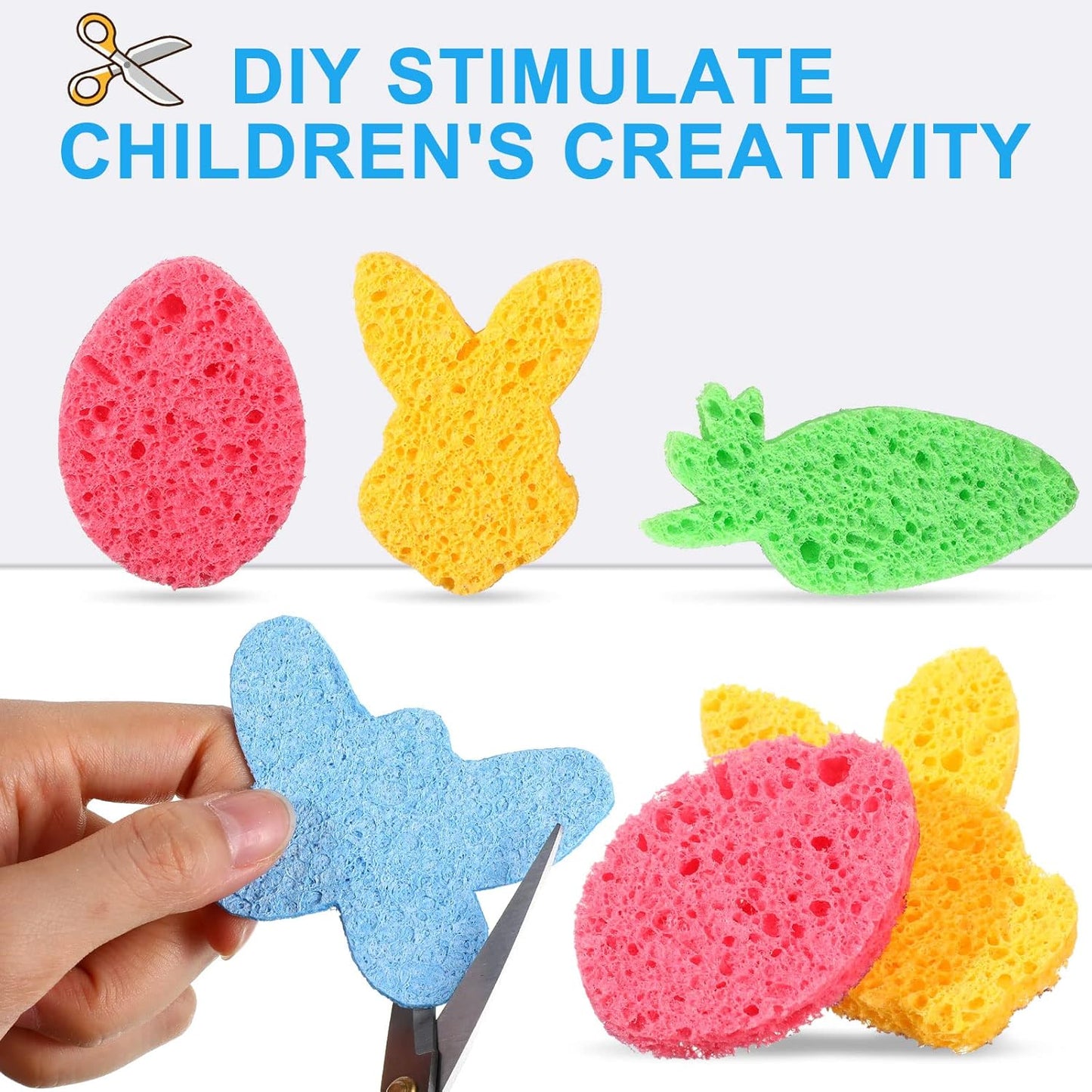Zhengmy 100 Pieces Kitchen Sponge Bulk Natural Sponges for Dishes Compressed Wood Pulp Sponges Cleaning Sponge Without Scratching for Kitchen Bathroom, 3.9 x 2.4 x 0.12 Inch (Multicolor)