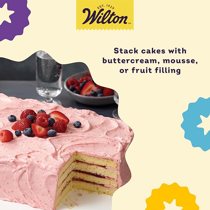 Wilton Easy Layers Sheet Cake Pan, Rectangle Sheet Pan, 2-Piece Baking Sheets Set, Steel