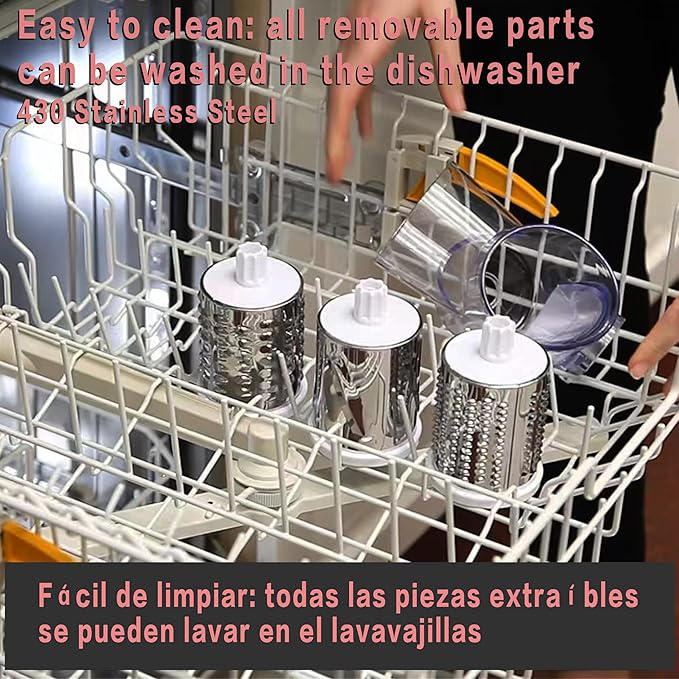 Rotary Cheese Grater, Cheese Grater Hand Crank, With Suction Base, Easy Cleaning With 3 Stainless Steel Interchangeable Drum Blades, Black