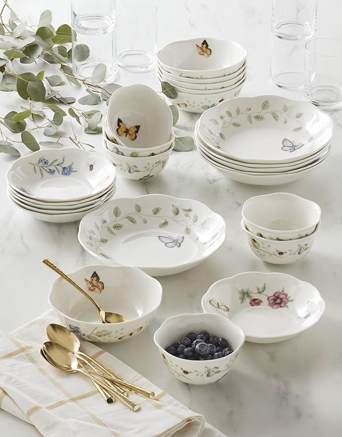 Lenox 895704 Butterfly Meadow 24-Piece Bowl Set