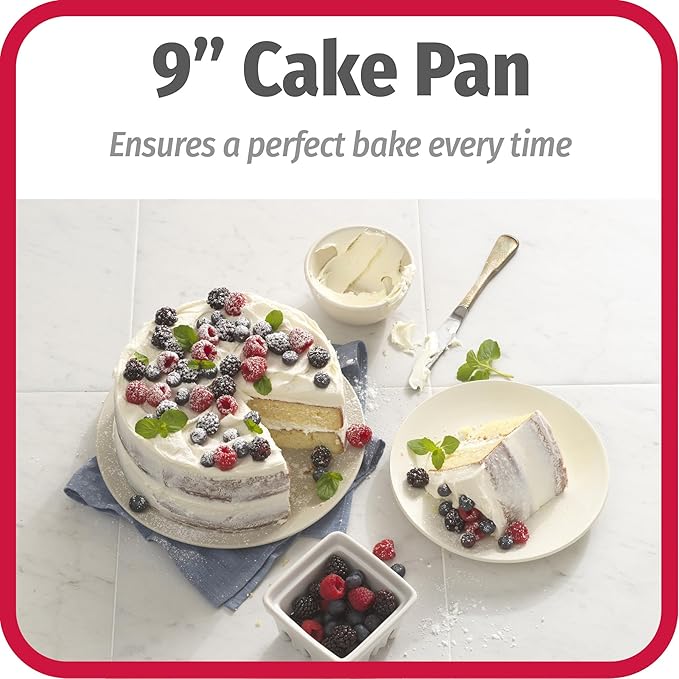 GoodCook 9-Inch Round Nonstick Cake Pan Set (2-Pack) – Heavy-Duty Carbon Steel Bakeware with Easy-Clean Non-Stick Coating – Oven & Dishwasher Safe Baking Pans for Layer Cakes, Cheesecakes, and More