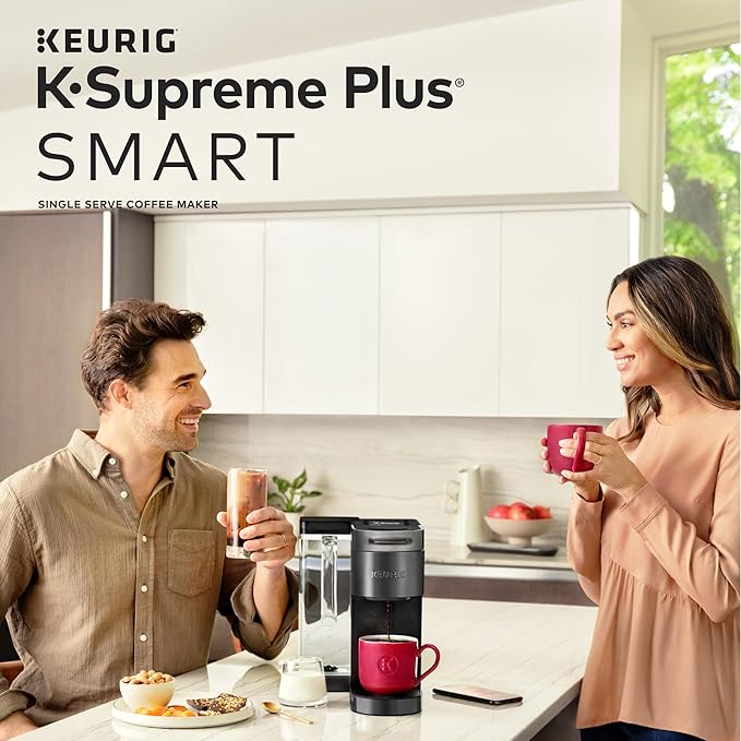 Keurig K-Supreme Plus SMART Coffee Maker, Single Serve K-Cup Pod Coffee Brewer, BREWID and MultiStream Technology, 78 Oz, Black