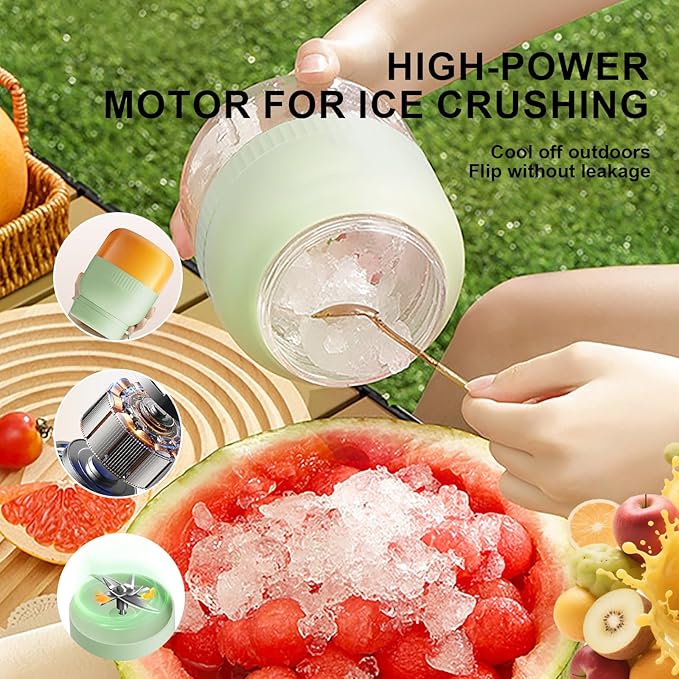 Portable Blender Personal blenders, 20oz Mini Blender for Shakes and Smoothies, Strong Cutting Power with 10 Blades, 600Ml Traveling Fruit Veggie Juicer Cup for Home, Sport, Office, Camping