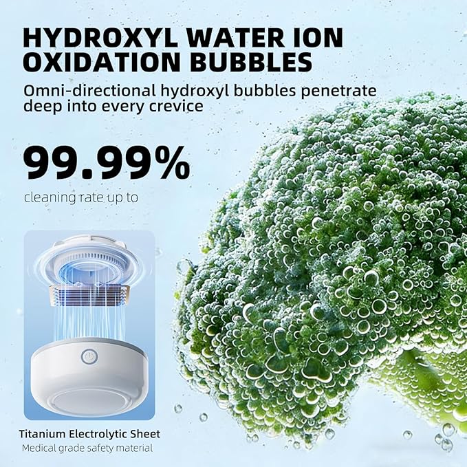 puriproduce:Vegetable Cleaner & Fruit and Vegetable Washing Machine, Waterproof Fruit and Vegetable Cleaner, Fruit and Veggie Purifier