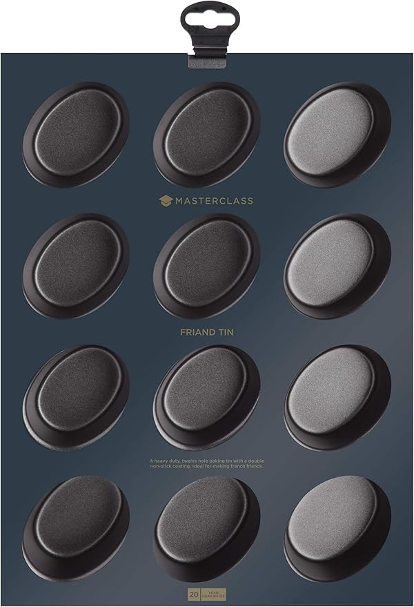 MasterClass 12-Hole Non-Stick Friand Tin, 35.5 x 26.5 cm