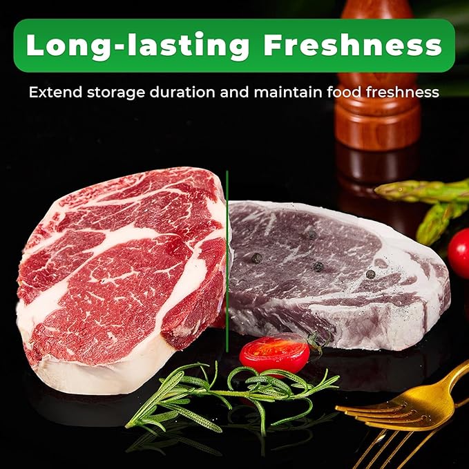 Vacuum Sealer Bags,38 PCS 7.8"×11.8" Textured Vacuum Sealing Bags,Commercial Grade, BPA Free, Heavy Duty,Great for Food Storage Meal Prep or Sous Vide Cooking