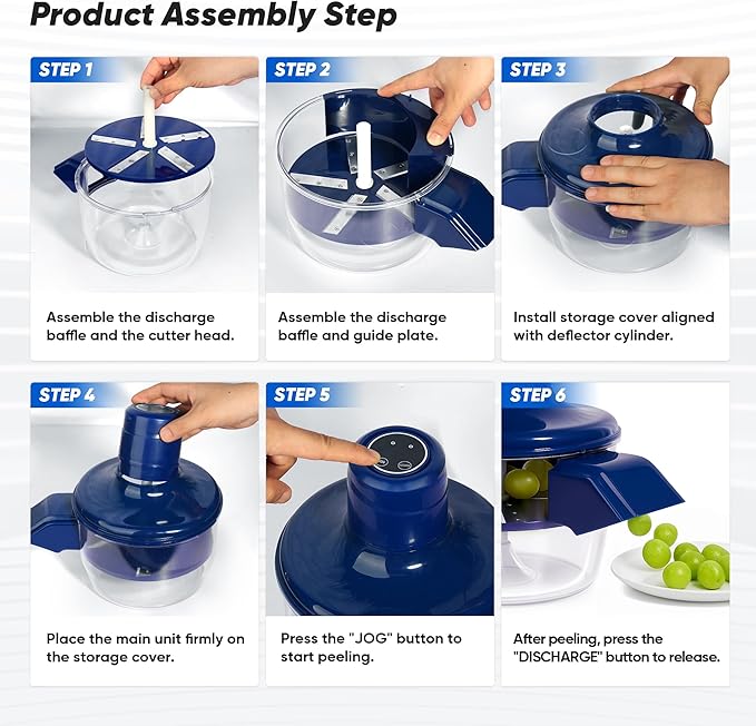 Electric Grape Peeler & Garlic Peeler Machine - Automatic Skin Remover for Cherry Tomatoes & Small Fruits - Portable Rechargeable Small Fruit Peeler Machine for Salads, Baby Food and Kitchen Gadgets