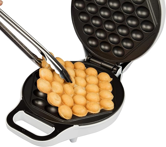 MasterChef Bubble Waffle Maker- Electric Non stick Hong Kong Egg Waffler Iron Griddle w FREE Recipe Guide- Ready in under 5 Minutes