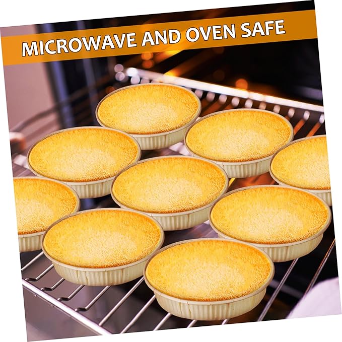 200pcs Round Bottom Tart Pans Mini Tart Pans for Baking Oven Microwave Safe Non-stick Baking Cups