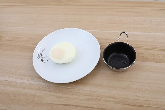 4 Cups Egg Poacher Pan - Stainless Steel Poached Egg Cooker – Induction Cooktop Egg Poachers Cookware Set with 4 Nonstick Large PFOA FREE Egg Poacher Cups and Silicone Spatula