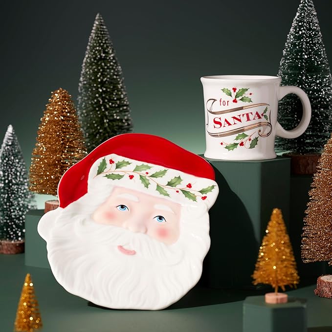 Lenox 895042 Holiday 2-Piece Cookies For Santa Set, Red & Green, Christmas Hosting