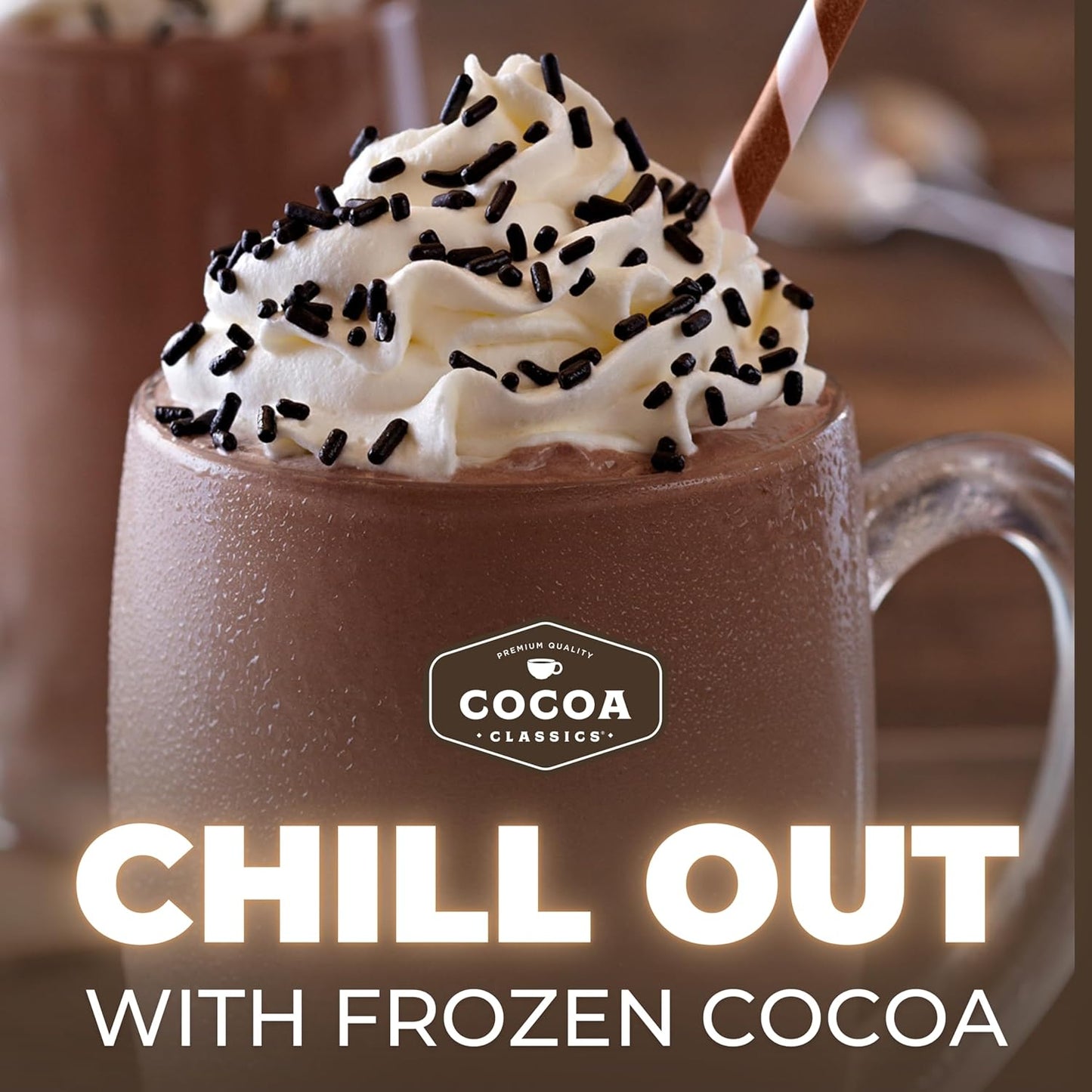 Cocoa Classics Mint Cocoa Mix, Hot Chocolate, Made with Nonfat Milk, Just Add Hot Water, Make Hot or Iced Cocoa, Gluten Free & Kosher Dairy Friendly, 1.25oz Packets (Pack of 36)