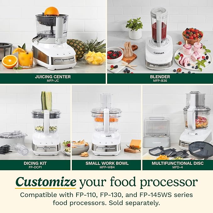 Cuisinart FP-130MB Core Custom 13-Cup Multifunctional Food Processor, Marine Blue