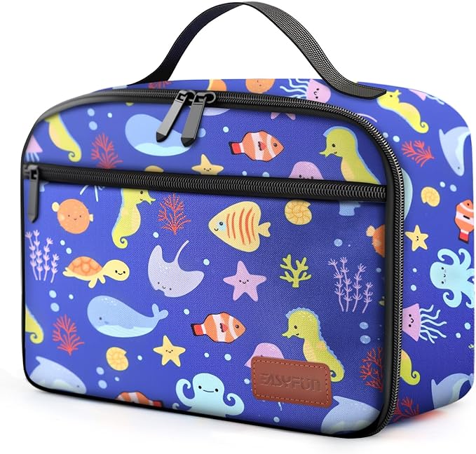 Lunch Box for Women Men & Adult, Insulated Lunch Bag, Cooler Reusable Cute Lunch Containers, Leak Proof and Waterproof Large Capacity lunch tote bags for Work, Travel, Picnic Outdoor and Beach