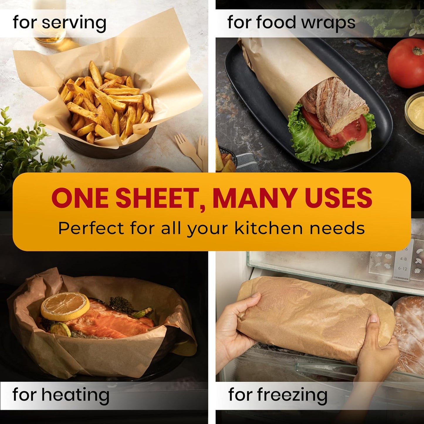 220 Pcs 9x13 Inch Parchment Paper Sheets by Baker's Signature | Parchment Baking Paper, Unbleached Parchment Paper - Perfect for Baking, Precut Non-Stick Sheets, Eco-Friendly, Will Not Curl or Burn