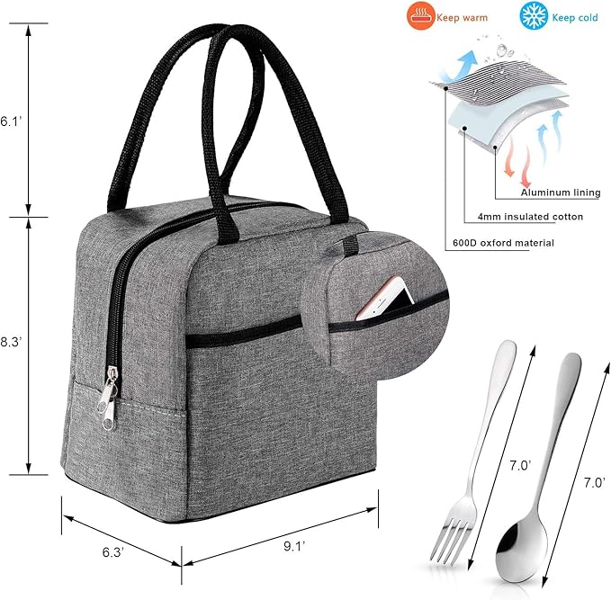 Bento Box Adult Lunch Box, Lunch Box for Men Women with Insulated Lunch Bag, Stainless Steel Salad Lunch Containers, Stackable Leakproof Lunch Kit(Blue)
