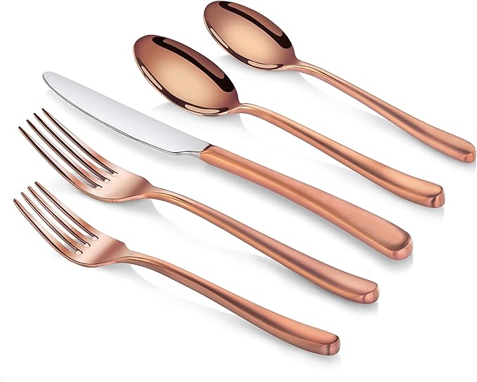 Artaste Rain II Forged 18/10 Stainless Steel (Copper (Service for 4), Flatware (20-Piece Set))