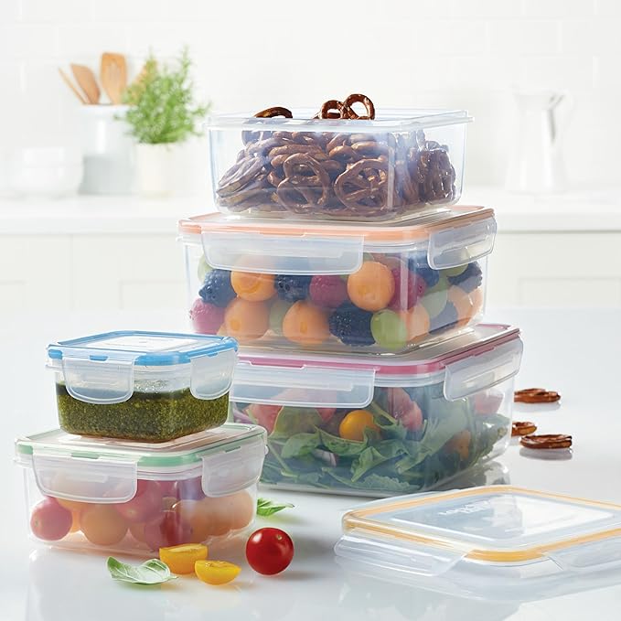 LocknLock Storage Food Storage Container Set, 10-Piece, Clear