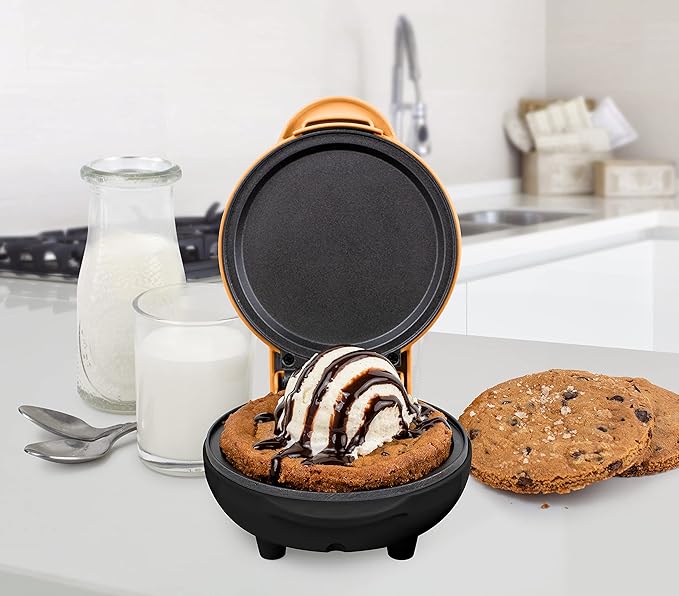Nostalgia MyMini Personal Electric Griddle, Nonstick Griddle Perfect for Keto & Low-Carb Diets, Eggs, Omelets, Pancakes, Breakfast Sandwiches, Orange