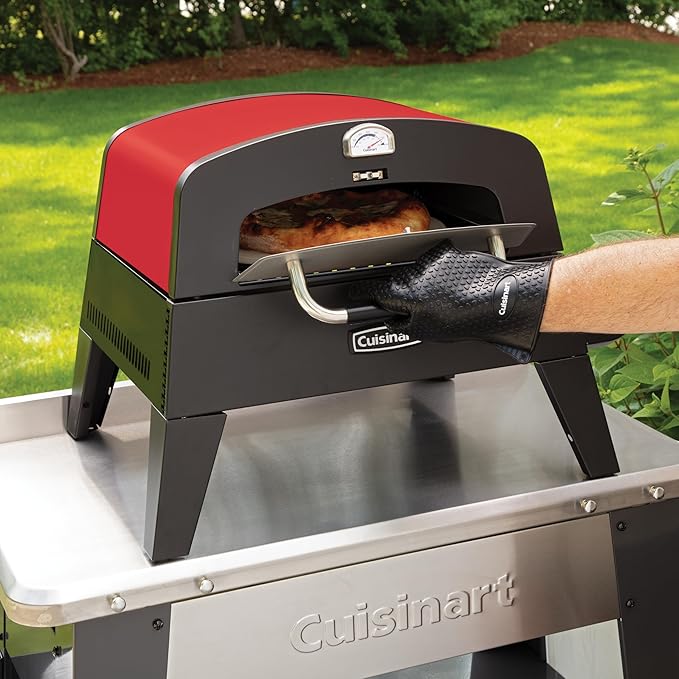 Cuisinart Heat Resistant Silicone Grilling Gloves for Indoor and Outdoor Cooking, Grilling, One Size