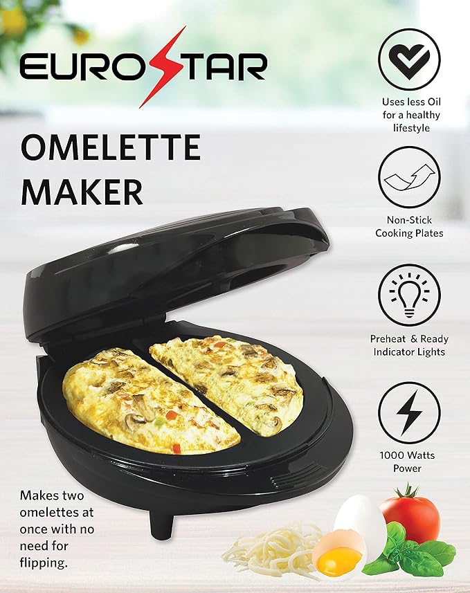 EUROSTAR Omelette Maker, Black