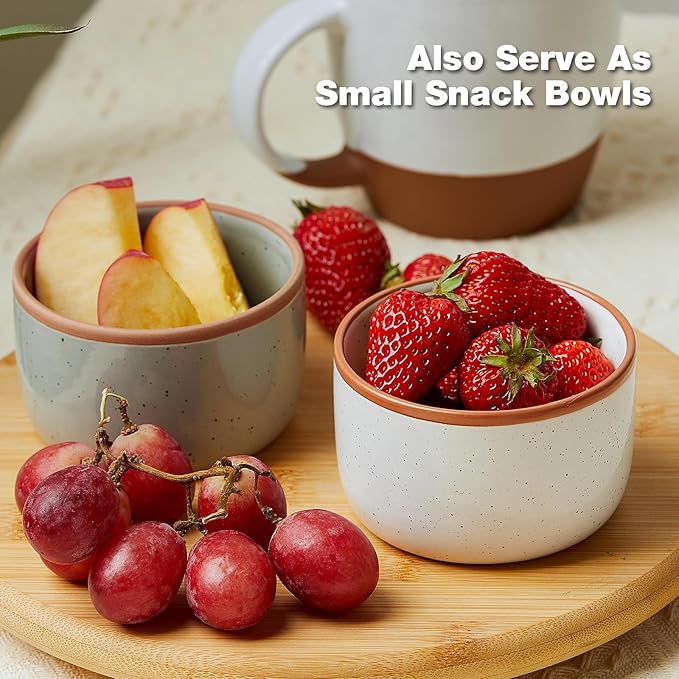 Ramekins Set of 6, 6 oz Creme Brulee Ramekin Oven Safe, Porcelain Ramekin Bowls, Mini Cheesecake Pans, Small Baking Dish, Dipping Sauce Bowls, Ramekins for Baking Souffle, Ice Cream - Vanilla White