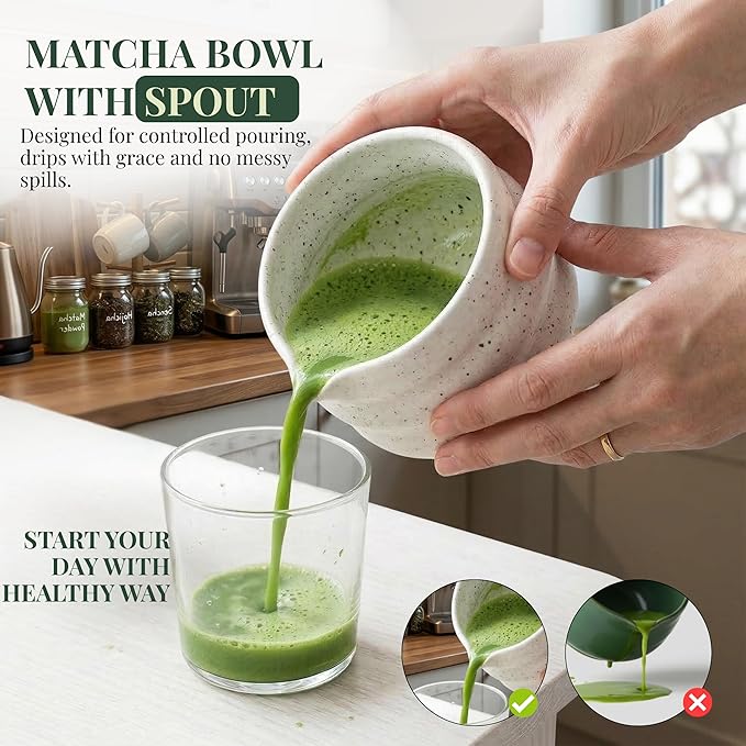 BARISTA EMPEROR® MATCHA WHISK SET PREMIUM 11pcs - Professional Matcha Kit Set with Matcha Bowl, Matcha Whisk, Milk Frother, Spoon, Sifter, Scoop, Stand, Cup, Tea Mat, Cloth - Matcha Bowl Set